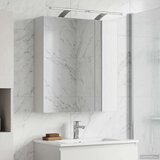  Kopalniška ogledalna omara z LED lučmi Bela 60 x 14,5 x 70 cm, (5000233132) | Shoptok.si
