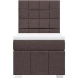  Krevet s oprugama i madracem tamnosmeđi 100 x 200 cm od tkanine | shoptok.hr