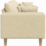 SOFA s jastukom Krema 250 x 77 x 76 cm tkanina | shoptok.hr
