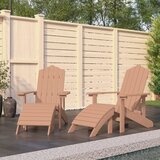  Vrtne stolice Adirondack s osloncima za noge 2 kom HDPE smeđe | shoptok.hr