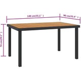  Vrtni stol smeđi 140 x 90 x 74 cm aluminij i WPC | shoptok.hr