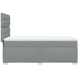  Krevet s oprugama i madracem svjetlosivi 100x200 cm od tkanine | shoptok.hr