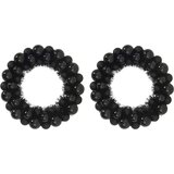 vidaXL Božični venci z kroglicami 2 pcs Črna 33 x 33 x 7 cm Polistiren | Shoptok.si