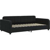  Dnevni krevet na razvlačenje s madracima crni 90x200 cm baršun | shoptok.hr