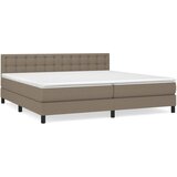  Krevet s oprugama i madracem smeđesivi 200x200 cm od tkanine | shoptok.hr