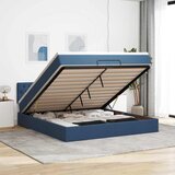  Otomanski krevet s madracem i LED plavi 160x200cm tkanine | shoptok.hr