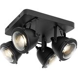 QAZQA Industrijski spot črn 4-light - Emado | Shoptok.si