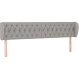  Vzglavje z ušesi svetlo sivo 203x23x78/88 cm blago, (20739388) | Shoptok.si