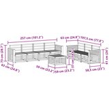  Setovi sofa 8 kom. Prirodna Čvrsto drvo akacije | shoptok.hr