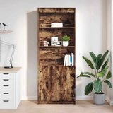 vidaXL Visoka komoda dimljeni hrast 70x35x180 cm konstruiranog drva | shoptok.hr