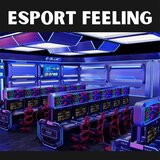 E-blue Gaming stol Auroza z osvetlitvijo, črno rdeč | Shoptok.si