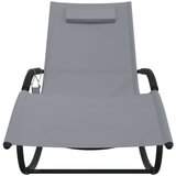  Gugalni ležalnik siv jeklo in tekstil, (20663167) | Shoptok.si