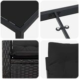 Vrtni set za objed 9 kom. Crna poliratan | shoptok.hr