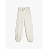 Koton Parachute Trousers Cargo Pocket With Belt Cotton Cene