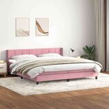  Box spring postelja z vzmetnico roza 180x210 cm žamet, (21829124) | Shoptok.si