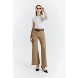 Fenzy Elegantne Duge Hlače Boje Kamele | shoptok.hr