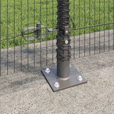 vidaXL Zavarena Ograda s 13 Priključnim Stupovima Siva 1.2x25 m Čelik | shoptok.hr