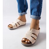 Gemre Beige light wedge sandals Oliwia | Shoptok.si