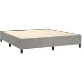  Box spring s madracem LED svjetlosivi 160x200 cm baršun | shoptok.hr