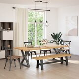  Klupa za blagovanje NOAIN 160 x 41 x 45 cm Masivna borovina - Oblik 160 cm Prirodna Cijene