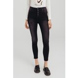 Legendww crne skinny farmerice sa dugmicima i super skinny nogavicama -model 222 | ePonuda.com