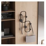 WALLXPERT Zidna vješalica Bubamara, 6 kuka, Crna Cijene