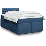  Krevet s oprugama i madracem plavi 120 x 190 cm od tkanine | shoptok.hr