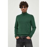 United Colors Of Benetton Pulover s dodatkom vune za muškarce, boja: zelena, lagani, s dolčevitom | shoptok.hr