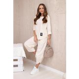 Kesi Set of sweatshirt and pants punto light beige Cijene
