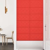  Zidne ploče od umjetne kože 12 kom crvene 60 x 30 cm 2 16 m² | shoptok.hr