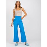 Fashion Hunters Blue fabric trousers with a wide leg | shoptok.hr