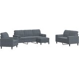  4-dijelni set sofa s jastucima tamnosivi baršunasti | shoptok.hr