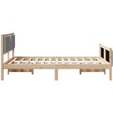  Krevetna konstrukcija Svijetlo siva 135 x 190 cm tkanina | shoptok.hr
