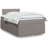 vidaXL Box spring postelja z vzmetnico taupe 120x200 cm blago, (21291960) | Shoptok.si