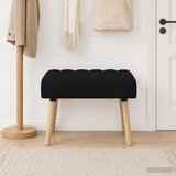  Klupa s utorima Crna 60 x 40 x 45 cm Tkanina | shoptok.hr