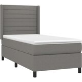  Krevet box spring s madracem LED tamnosivi 80 x 200 cm tkanina | shoptok.hr