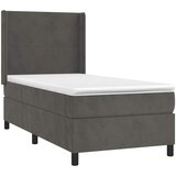 Box spring krevet s madracem tamnosivi 80 x 200 cm baršunasti | shoptok.hr