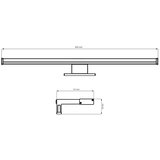  LED svetlo za kupatilsko ogledalo ELBA LED/8W/230V 4000K 40 cm IP44 crno | Eponuda.com