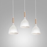  Luster na sajli NOAK WOOD 3xE27/15W/230V bela/buk | Eponuda.com