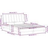  Okvir za krevet s uzglavljem plavi 140 x 190 cm baršunasti | shoptok.hr