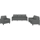  3-dijelni set sofa s jastucima tamnosivi od tkanine | Eponuda.ba