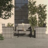 The Living Store Zunanja sedežna garnitura 4-delna z blazinami poli ratan siva - Zunanja Sedežna Garnitura, (21462208) | Shoptok.si