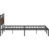  Posteljni okvir brez vzmetnice hrast 200x200 cm inženirski les, (21829256) | Shoptok.si