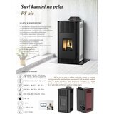Mareli kamin na pelet ps 10 air (10kW) crna Cene