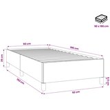  Okvir za krevet bez madraca tamnosivi 90x190 cm baršunasti | shoptok.hr