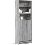 vidaXL Visoka omara LED siva sonoma 69x32,5x200 cm inženirski les | Shoptok.si