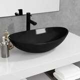  Umivaonik od kaljenog stakla 54,5 x 35 x 15,5 cm crni | shoptok.hr