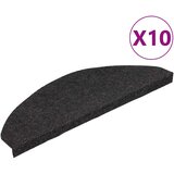  Samoljepljivi otirači za stepenice 10 kom crni 65x22,5x3,5 cm | shoptok.hr