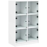  The Living Store Visoka omara z vrati bela 68x37x109 cm inženirski les - Komoda, (21500659) | Shoptok.si