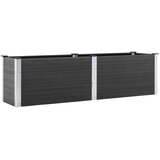  Povišena vrtna gredica 200 x 50 x 54 cm WPC siva | shoptok.hr
